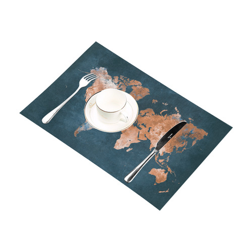 world map Placemat 12’’ x 18’’ (Set of 6)