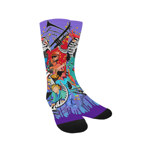 Juleez Music Colorful Print Socks Trouser Socks