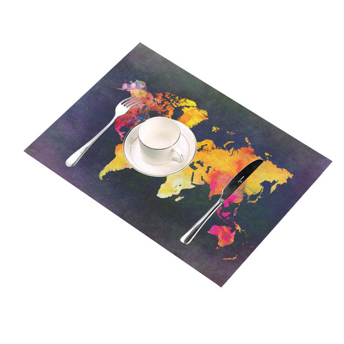 world map 31 Placemat 14’’ x 19’’ (Two Pieces)