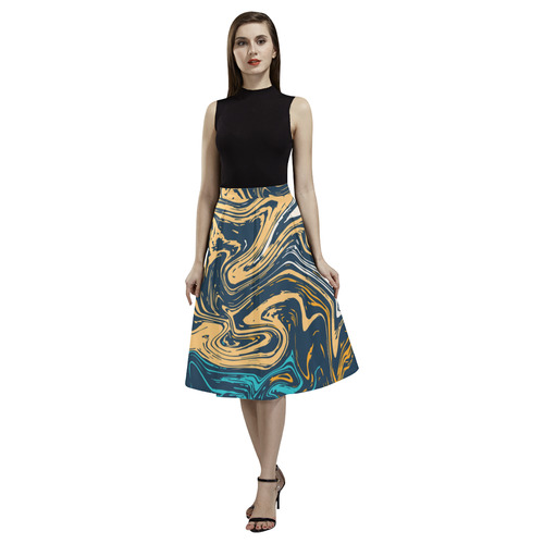 Marble Effect Aoede Crepe Skirt (Model D16)