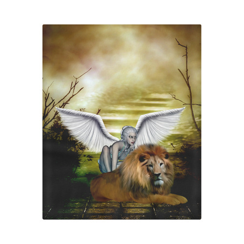 Fairy with lion Duvet Cover 86"x70" ( All-over-print)