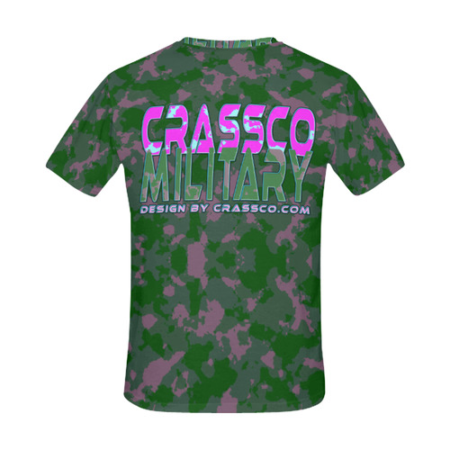 CAMOUFLAGE CRASSCO MILITARY All Over Print T-Shirt for Men (USA Size) (Model T40)