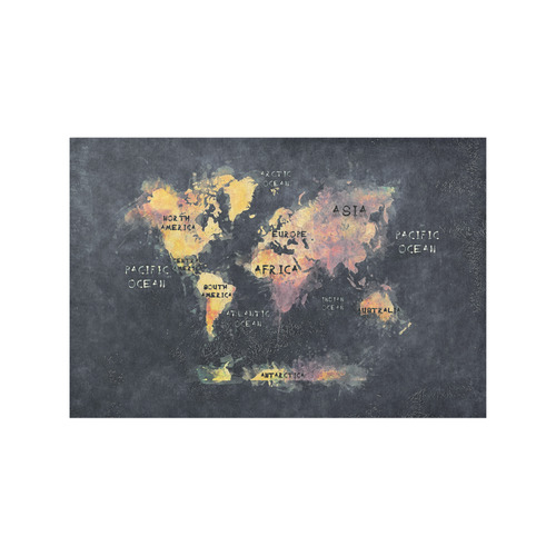 world map OCEANS and continents Placemat 12’’ x 18’’ (Set of 4)