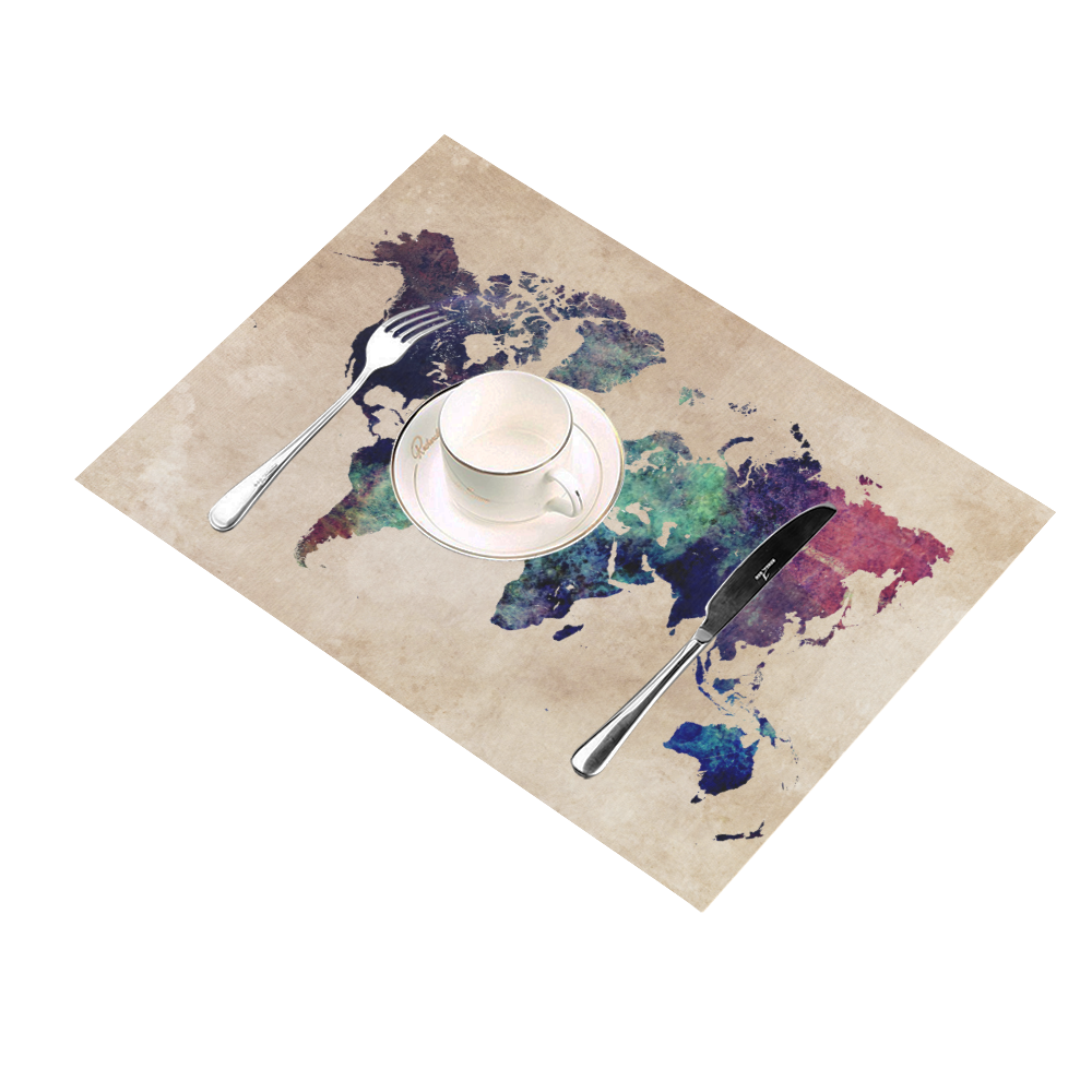 world map Placemat 14’’ x 19’’ (Six Pieces) ID D1644340