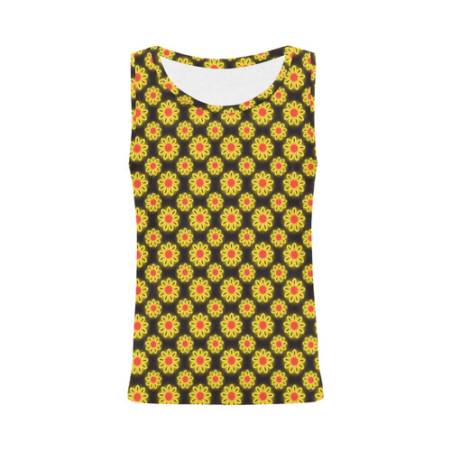 Summer Flowers All Over Print Tank Top for Women (Model T43)