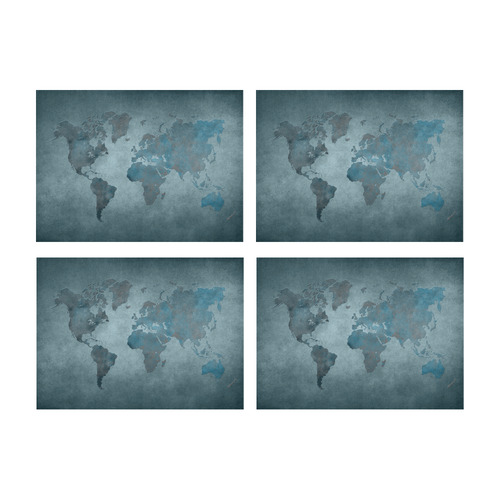 world map 35 Placemat 14’’ x 19’’ (Set of 4)