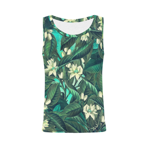 flowers All Over Print Tank Top for Women (Model T43)