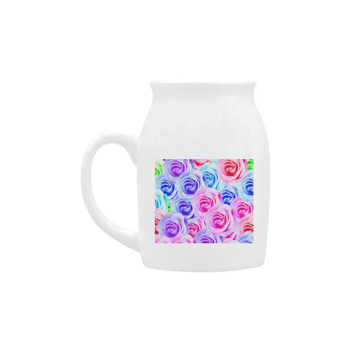 closeup colorful rose texture background in pink purple blue green Milk Cup (Small) 300ml