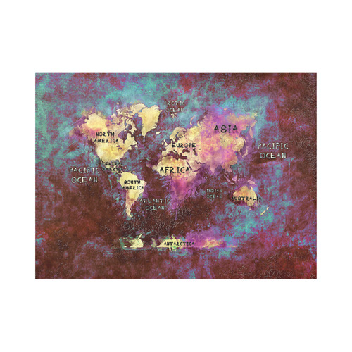 world map Placemat 14’’ x 19’’ (Two Pieces)