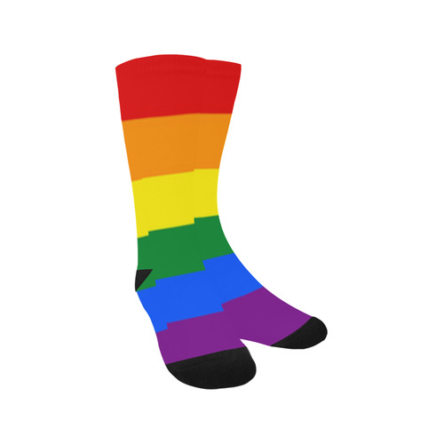 Gay Pride Rainbow Flag Stripes Trouser Socks