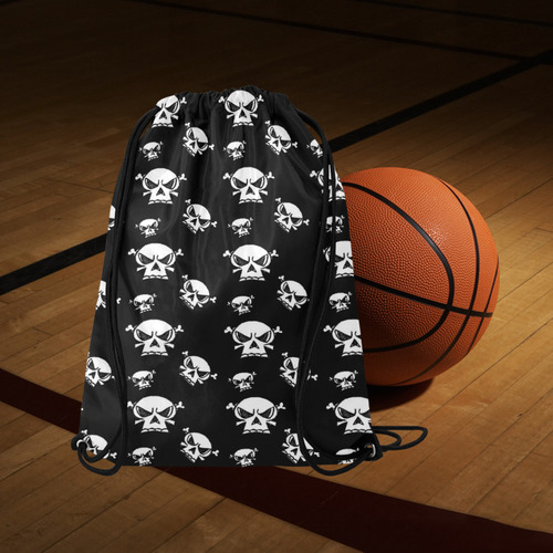 Skull Boys Medium Drawstring Bag Model 1604 (Twin Sides) 13.8"(W) * 18.1"(H)