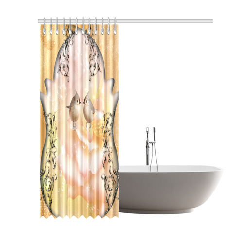 Cute little birds Shower Curtain 69"x84"