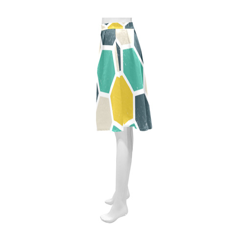 Hexagonal Geometric Athena Women's Short Skirt (Model D15)