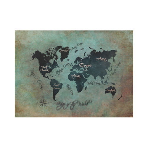 world map Placemat 14’’ x 19’’ (Set of 2)