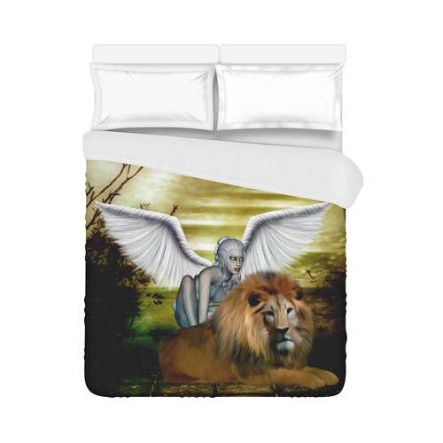 Fairy with lion Duvet Cover 86"x70" ( All-over-print)