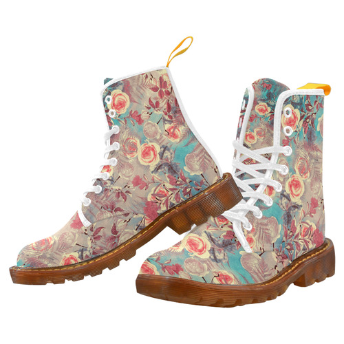 flowers 8 Martin Boots For Women Model 1203H