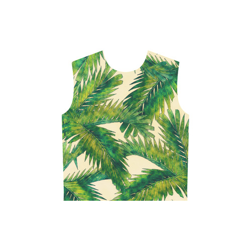 palms All Over Print Sleeveless Hoodie for Women (Model H15)