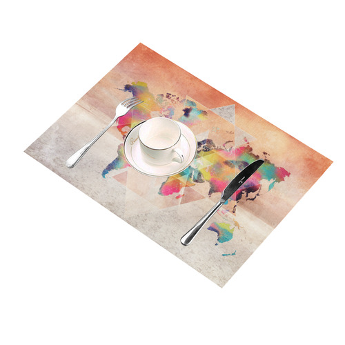world map Placemat 14’’ x 19’’ (Set of 4)