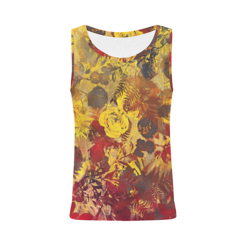 flowers All Over Print Tank Top for Women (Model T43)