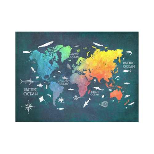 world map Placemat 14’’ x 19’’ (Set of 4)