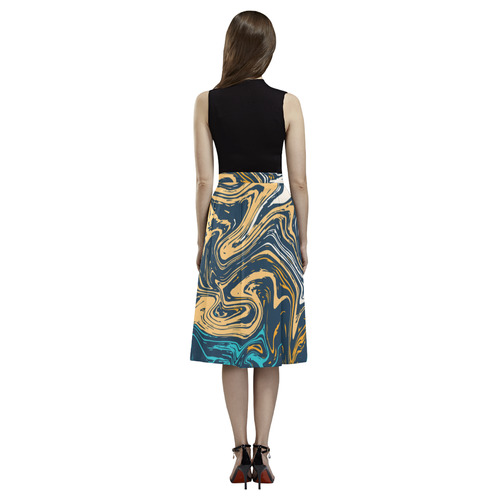 Marble Effect Aoede Crepe Skirt (Model D16)