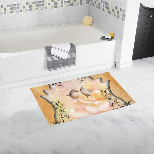 Cute little birds Bath Rug 16''x 28''