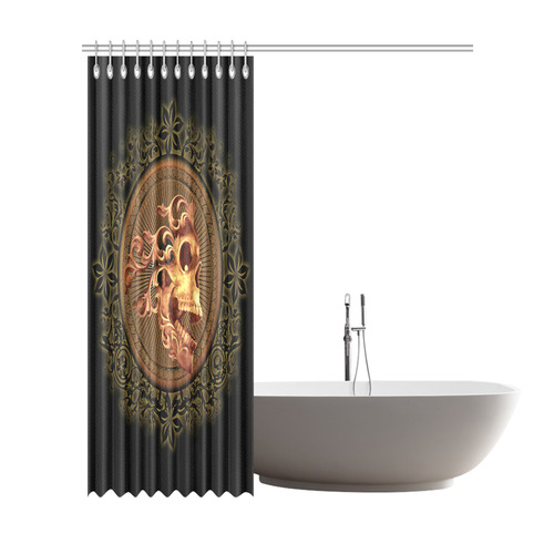 Amazing skull with floral elements Shower Curtain 72"x84"