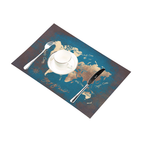 world map Placemat 12’’ x 18’’ (Four Pieces)