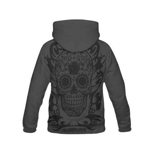 SKULL TRIBAL VI All Over Print Hoodie for Men (USA Size) (Model H13)