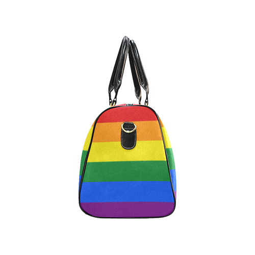 Gay Pride Rainbow Flag Stripes New Waterproof Travel Bag/Small (Model 1639)