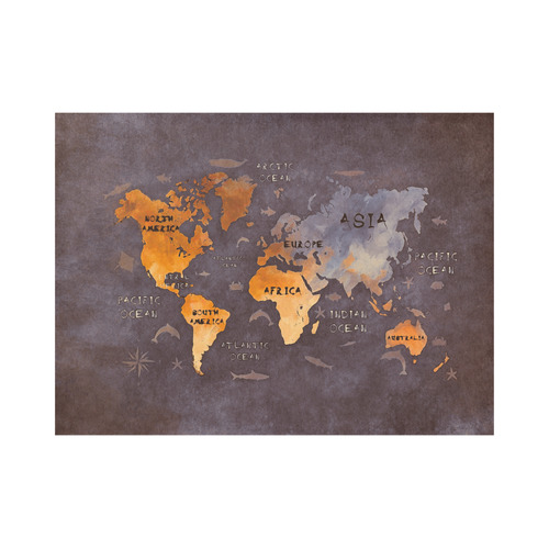 world map Placemat 14’’ x 19’’ (Four Pieces)