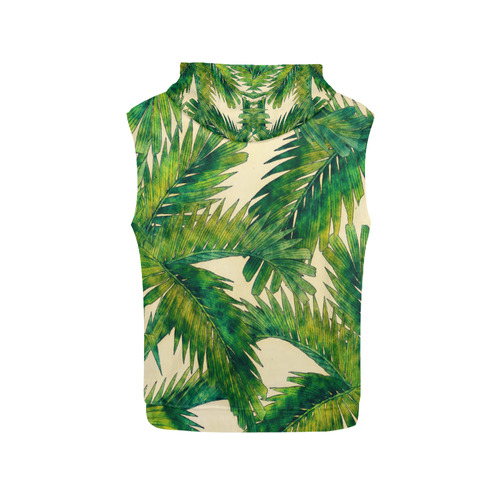 palms All Over Print Sleeveless Hoodie for Women (Model H15)