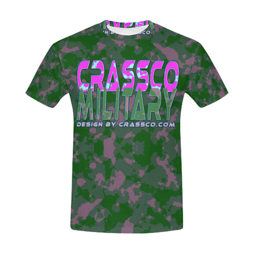 CAMOUFLAGE CRASSCO MILITARY All Over Print T-Shirt for Men (USA Size) (Model T40)