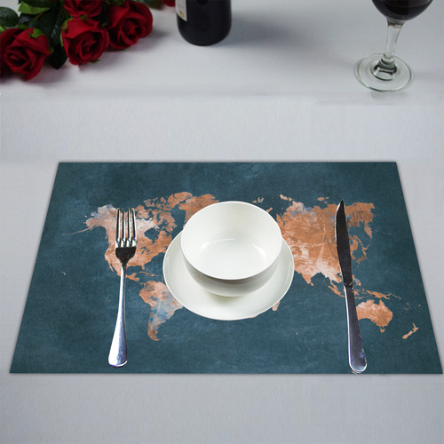 world map Placemat 14’’ x 19’’ (Set of 6)