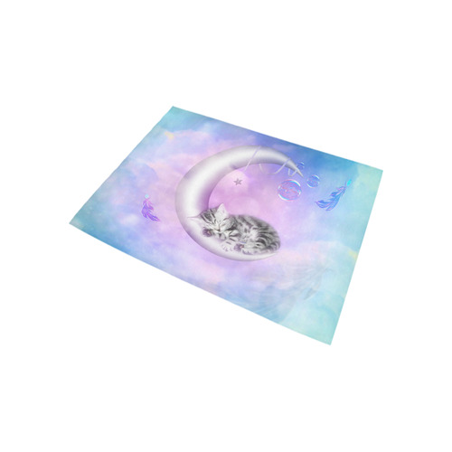 Cute sleeping kitten Area Rug 5'3''x4'