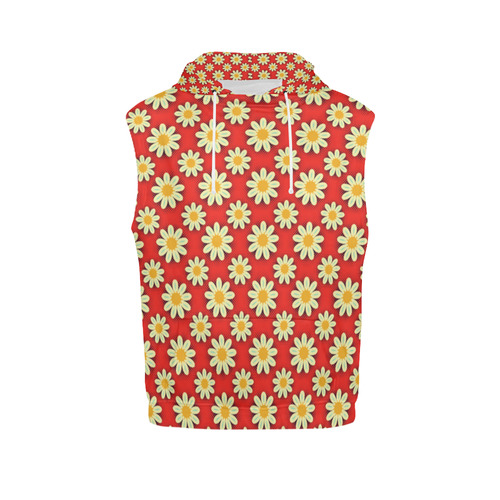 Sunflowers All Over Print Sleeveless Hoodie for Women (Model H15)