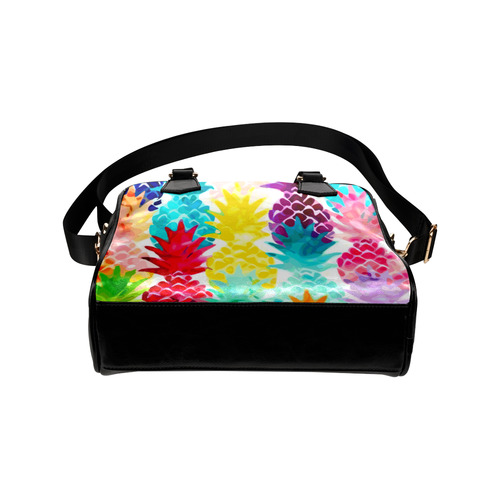 Colorful Tropical Pineapple Pattern Shoulder Handbag (Model 1634)