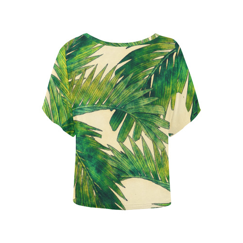 palms Women's Batwing-Sleeved Blouse T shirt (Model T44)