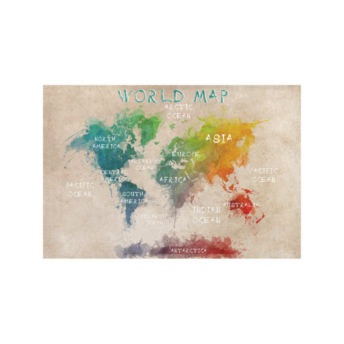 world map Placemat 12’’ x 18’’ (Set of 4)