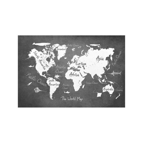 world map Placemat 12’’ x 18’’ (Set of 6)