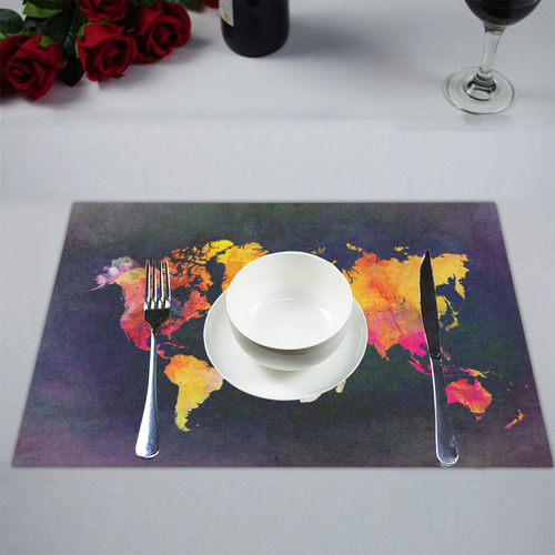 world map 31 Placemat 14’’ x 19’’ (Two Pieces)