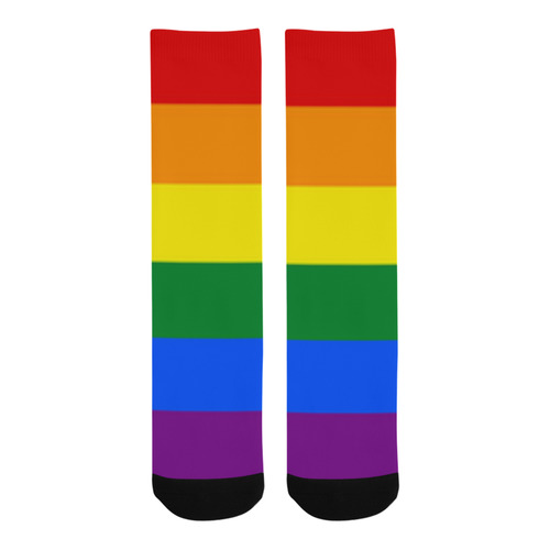 Gay Pride Rainbow Flag Stripes Trouser Socks