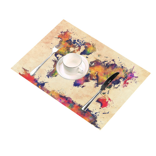 world map Placemat 14’’ x 19’’ (Set of 2)