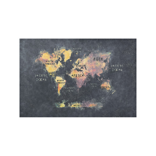 world map OCEANS and continents Placemat 12’’ x 18’’ (Six Pieces)