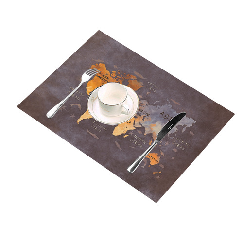 world map Placemat 14’’ x 19’’ (Four Pieces)