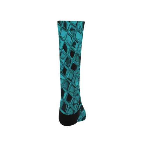 Teal Metallic Trouser Socks