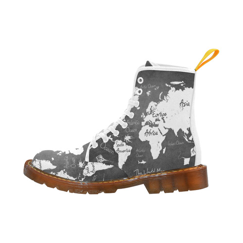 world map Martin Boots For Men Model 1203H
