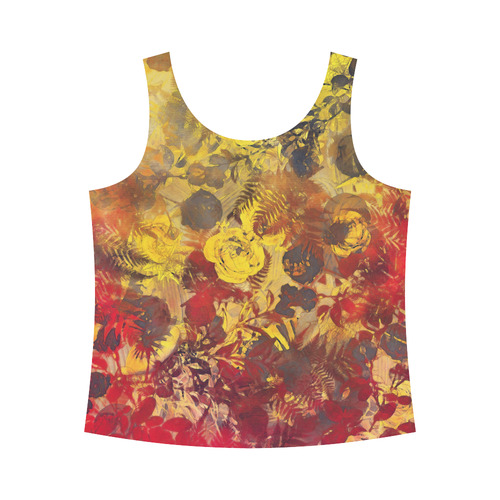 flowers All Over Print Tank Top for Women (Model T43)