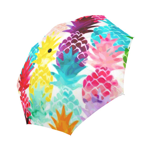 Colorful Tropical Pineapple Pattern Auto-Foldable Umbrella (Model U04)
