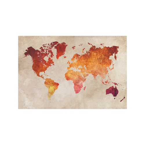 world map 33 Placemat 12’’ x 18’’ (Four Pieces)